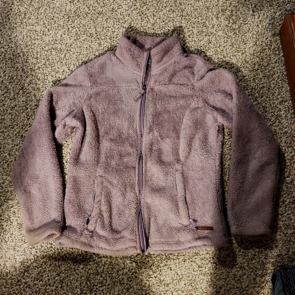 Fluffy zip up jacket
